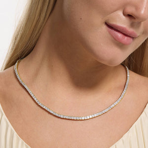 Hariette Princess Diamond Necklace in 18k Gold Vermeil