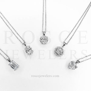 Hamilton Emerald Diamond Pendant in 18k White Gold Vermeil