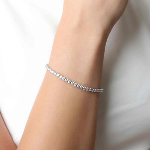 [PROMO SET] Monette 4 Prong Necklace Bracelet Diamond Set in 18k White Gold Vermeil