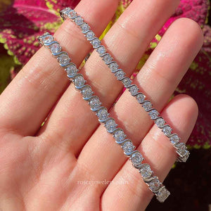 Solene S-Link Diamond Bracelet in 18k White Gold Vermeil