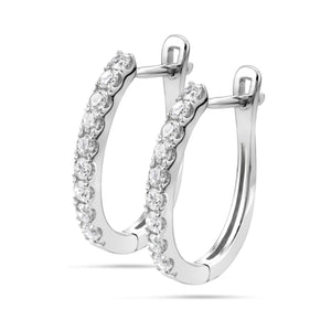 Sarlotte Tennis Diamond Earrings in 18k White Gold Vermeil