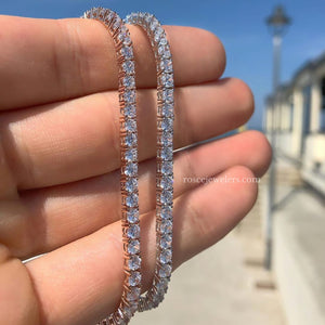 Monette 4 Prong Diamond Tennis Bracelet in 18k White Gold Vermeil
