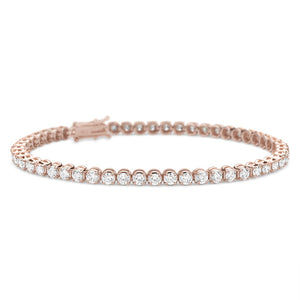 Athena 4 Prong Diamond Bracelet in 18k White Gold Vermeil