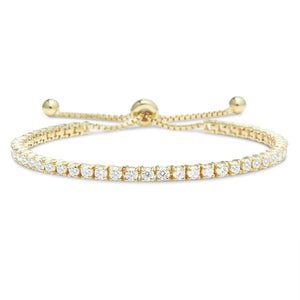 Winslet Adjustable Diamond Bracelet in 18k White Gold Vermeil