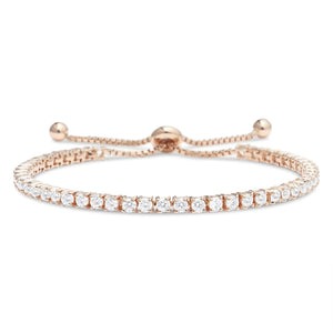 Winslet Adjustable Diamond Bracelet in 18k White Gold Vermeil