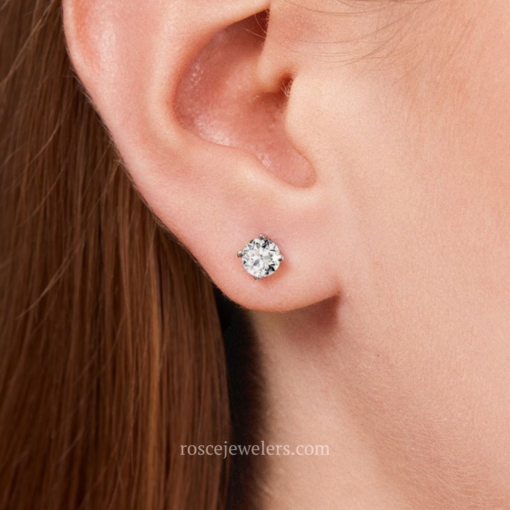 [PROMO SET] Monette 4 Prong Necklace Earrings Diamond Set in 18k White Gold Vermeil