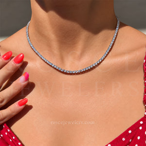 [PROMO SET] Monette 4 Prong Necklace Bracelet Diamond Set in 18k White Gold Vermeil