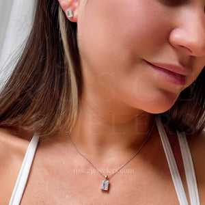 [PROMO SET] Hamilton Emerald Necklace Earrings Diamond Set