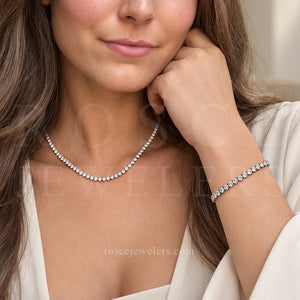 [PROMO SET] Vivere 3 Prong Necklace Bracelet Earrings Diamond Set