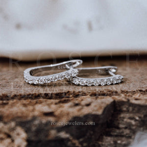 Sarlotte Tennis Diamond Earrings in 18k White Gold Vermeil