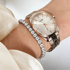 [PROMO SET] Monette 4 Prong Diamond Bracelet Earrings Set