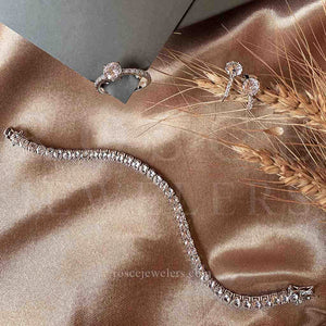 Quinn Leverback Diamond Earrings in 18k White Gold Vermeil