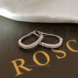 Sarlotte Tennis Diamond Earrings in 18k White Gold Vermeil