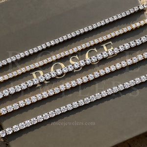 Monette 4 Prong Diamond Tennis Bracelet in 18k White Gold Vermeil