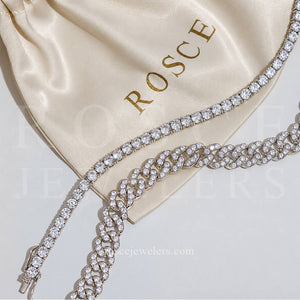 [PROMO SET] Capri Cuban & Monette 4 Prong Bracelet Diamond Set