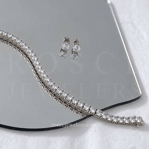 [PROMO SET] Monette 4 Prong Diamond Bracelet Earrings Set