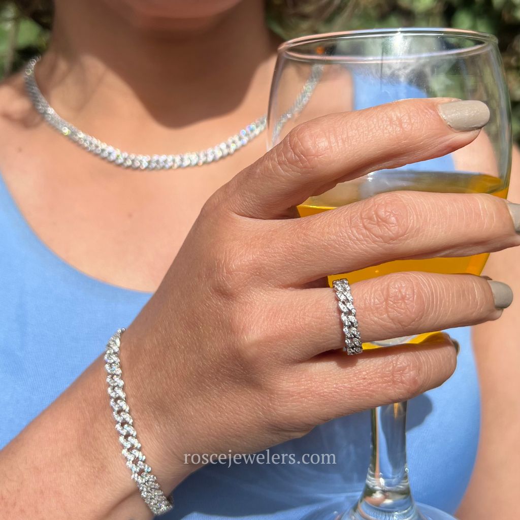[PROMO SET] Capri Cuban Bracelet Ring Diamond Set