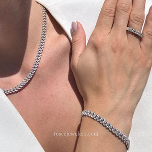 [PROMO SET] Capri Cuban Necklace Bracelet Diamond Set