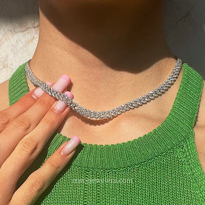 [PROMO SET] Capri Cuban & Monette 4 Prong Necklace Diamond Set