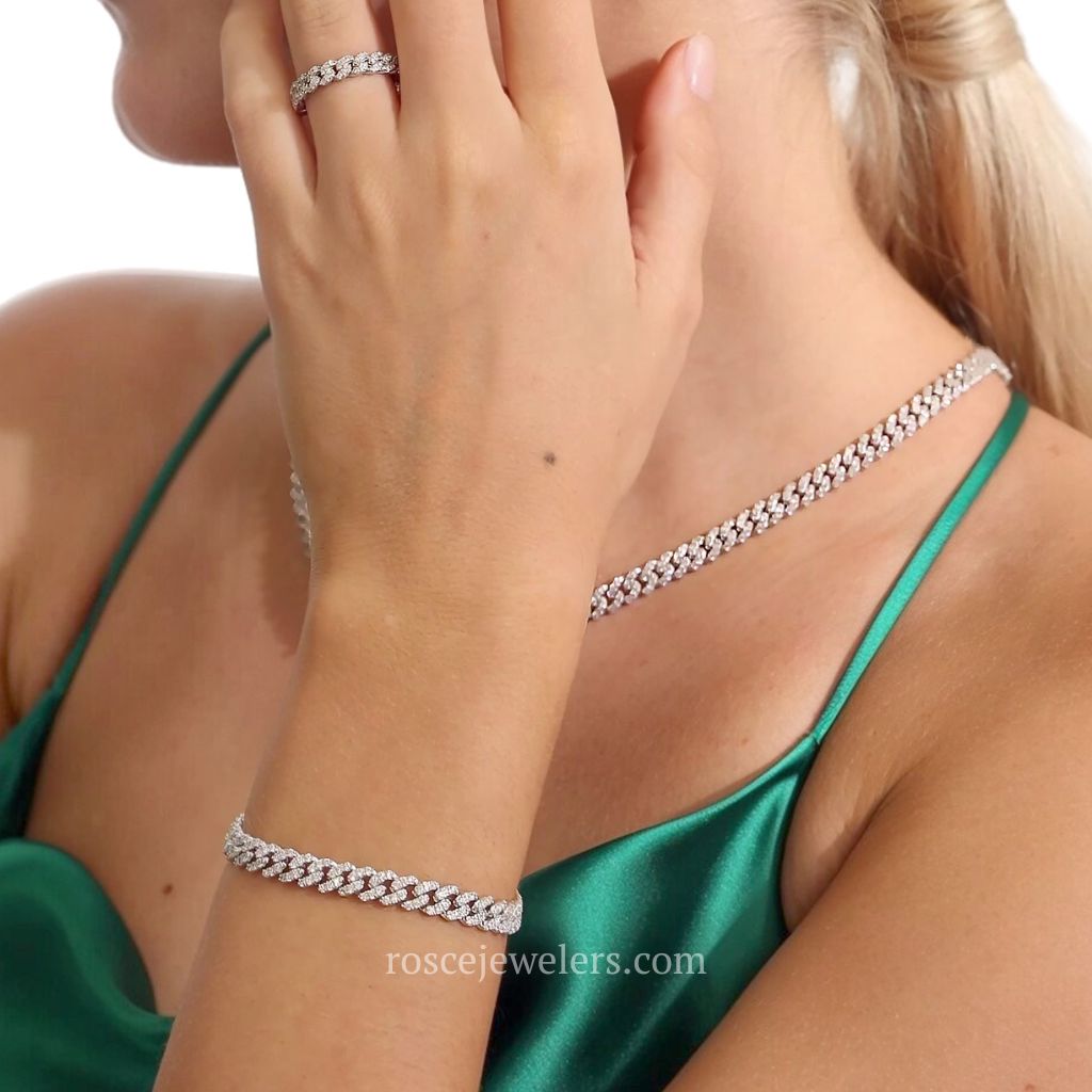 [PROMO SET] Capri Cuban Necklace Bracelet Diamond Set