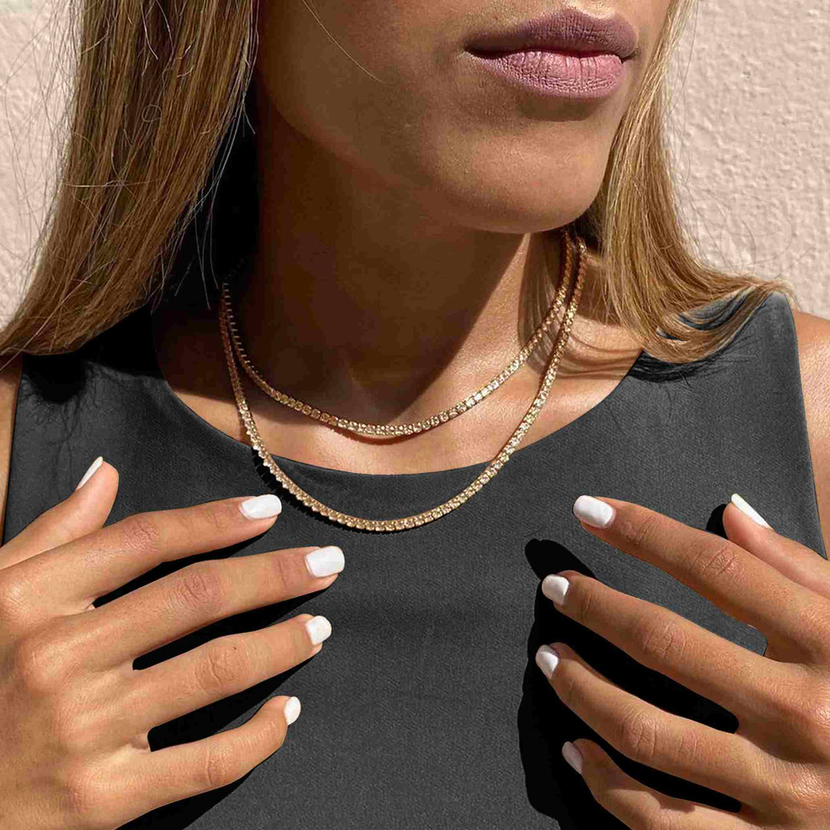 [PROMO SET] Diana Champagne Diamond Necklace Bracelet Set