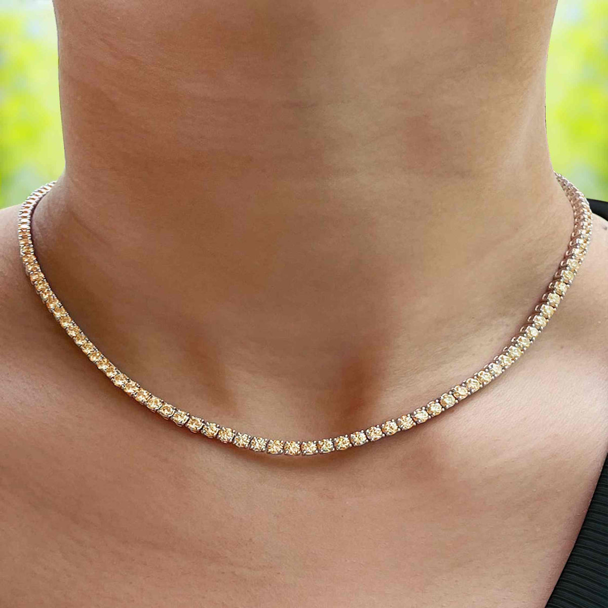 [PROMO SET] Diana Champagne Diamond Necklace Bracelet Set