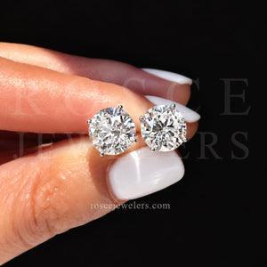 [PROMO SET] Monette 4 Prong Necklace Earrings Diamond Set in 18k White Gold Vermeil