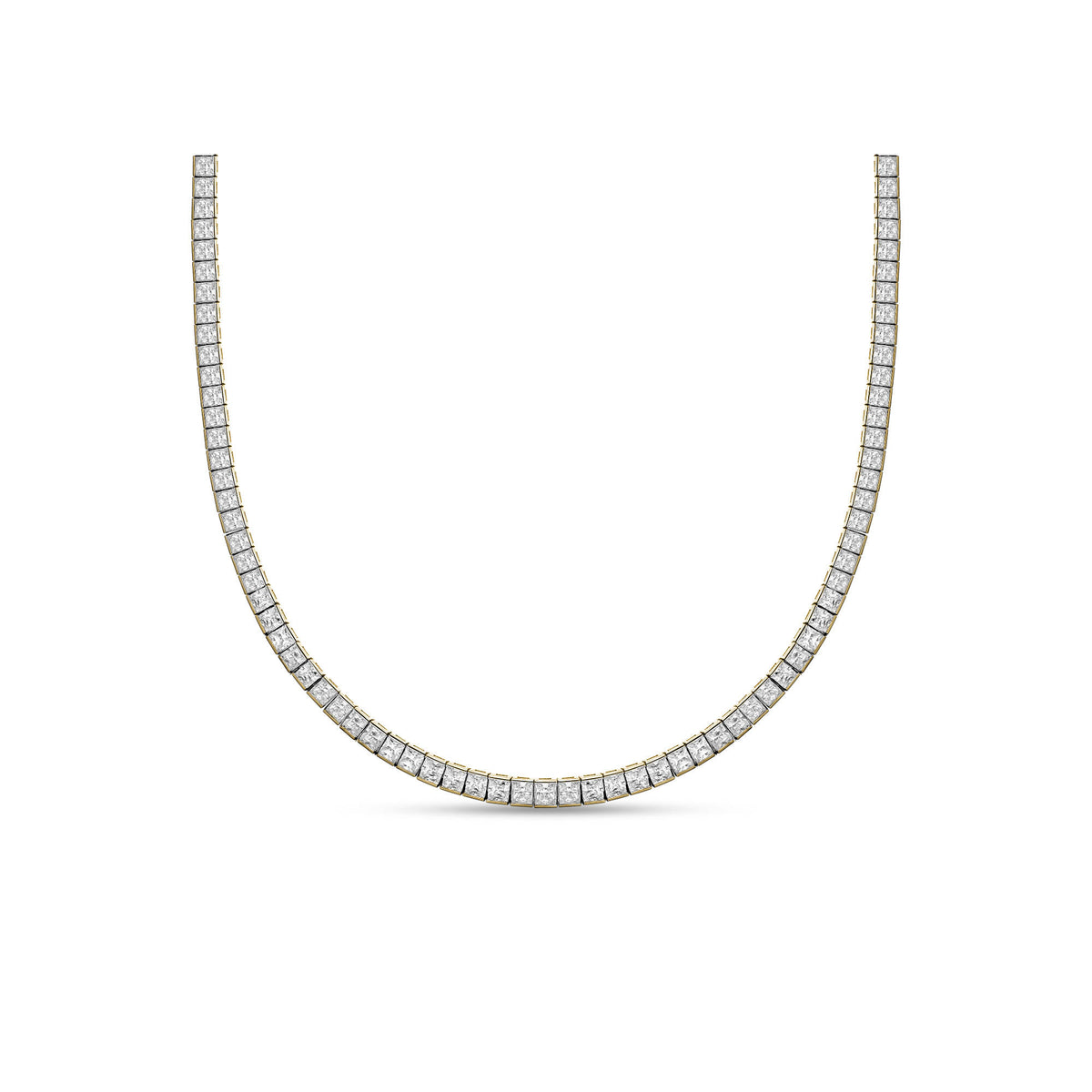 Hariette Princess Diamond Necklace in 18k Gold Vermeil