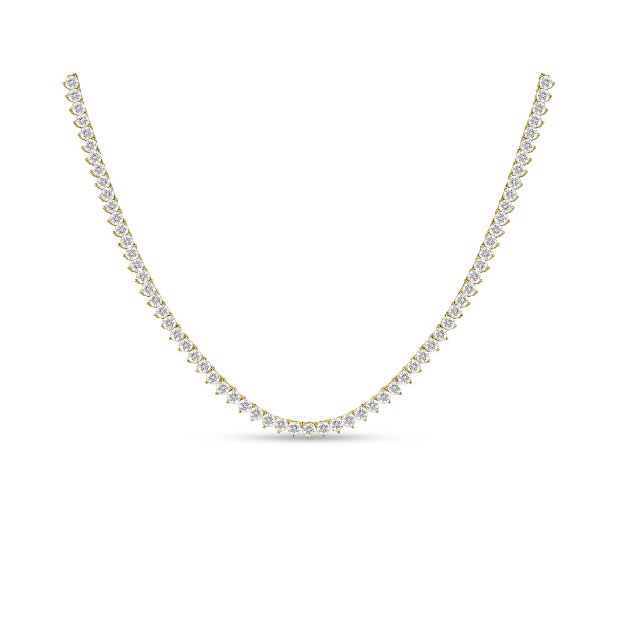 Vivere 3 Prong Diamond Necklace in 18k Gold Vermeil