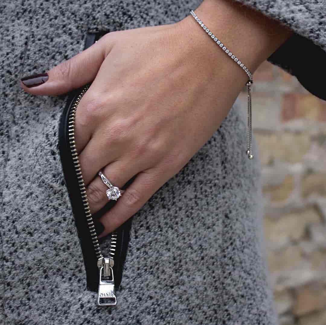 Adjustable Tennis Bracelet in Silver – Amberta