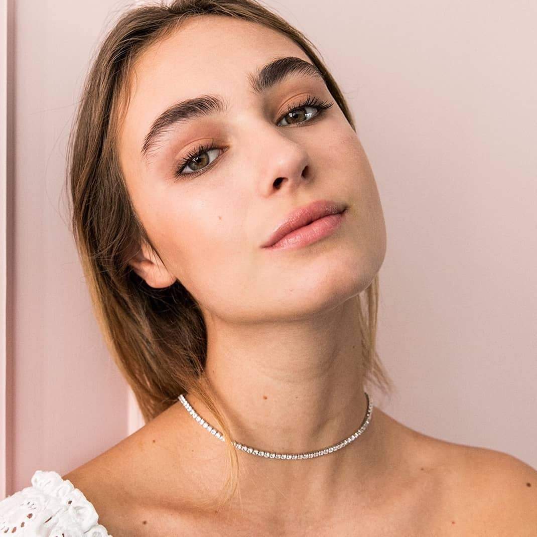 [PROMO SET] Monette 4 Prong Necklace Earrings Diamond Set in 18k White Gold Vermeil