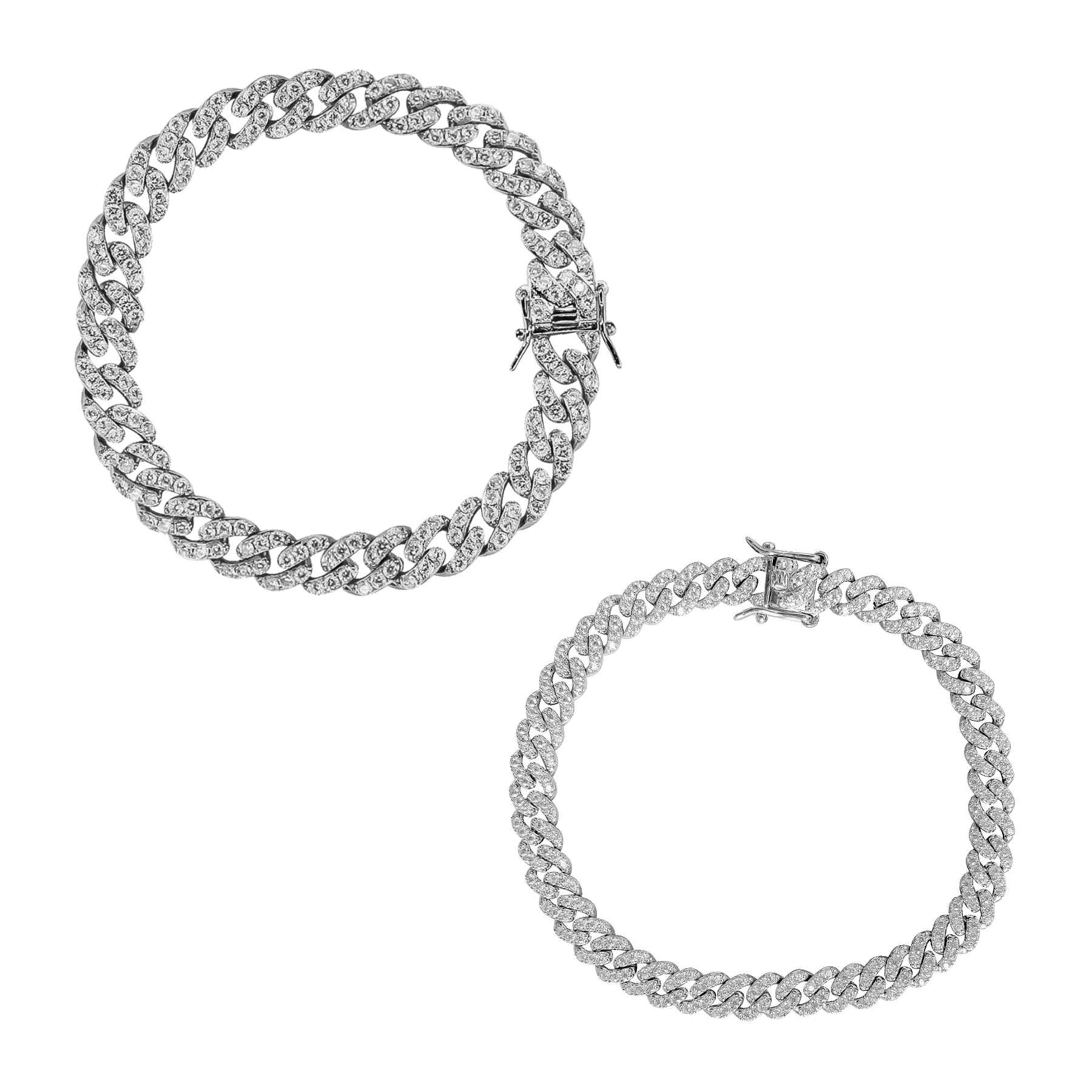 [PROMO SET] 6mm & 9mm Capri Cuban Bracelets Diamond Set