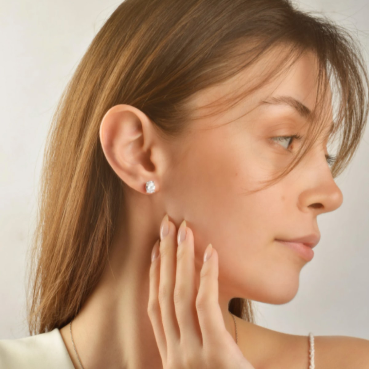 [PROMO SET] Ophelia Oval Necklace Ring Earrings Diamond Set