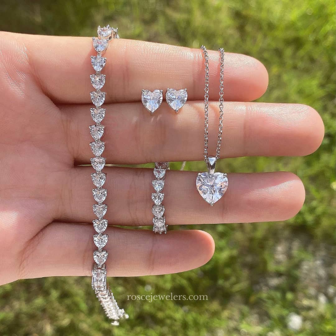 [PROMO SET] Florence Heart Bracelet Ring Diamond Set