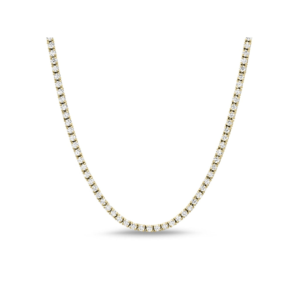 Monette 4 Prong Diamond Necklace in 18k Gold Vermeil - ROSCE