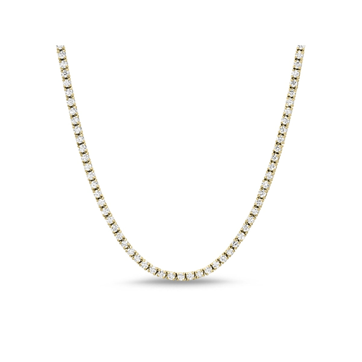 Monette 4 Prong Diamond Necklace in 18k Gold Vermeil