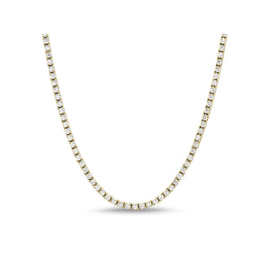 Monette 4 Prong Diamond Necklace in 18k Gold Vermeil