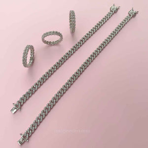 [PROMO SET] Capri Cuban Bracelet Ring Diamond Set