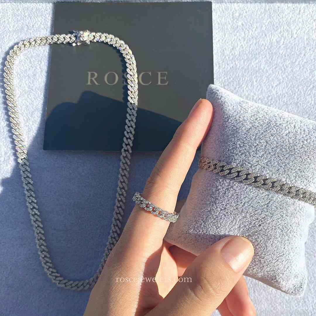 [PROMO SET] Capri Cuban Necklace Bracelet Ring Diamond Set