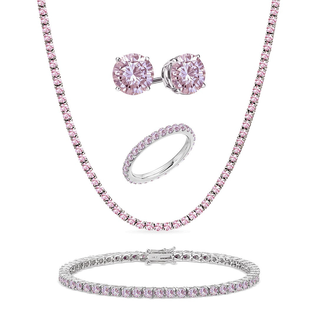 Buy/Send Estele - Rose Gold Earring Pendant Bracelet Combo Online- FNP