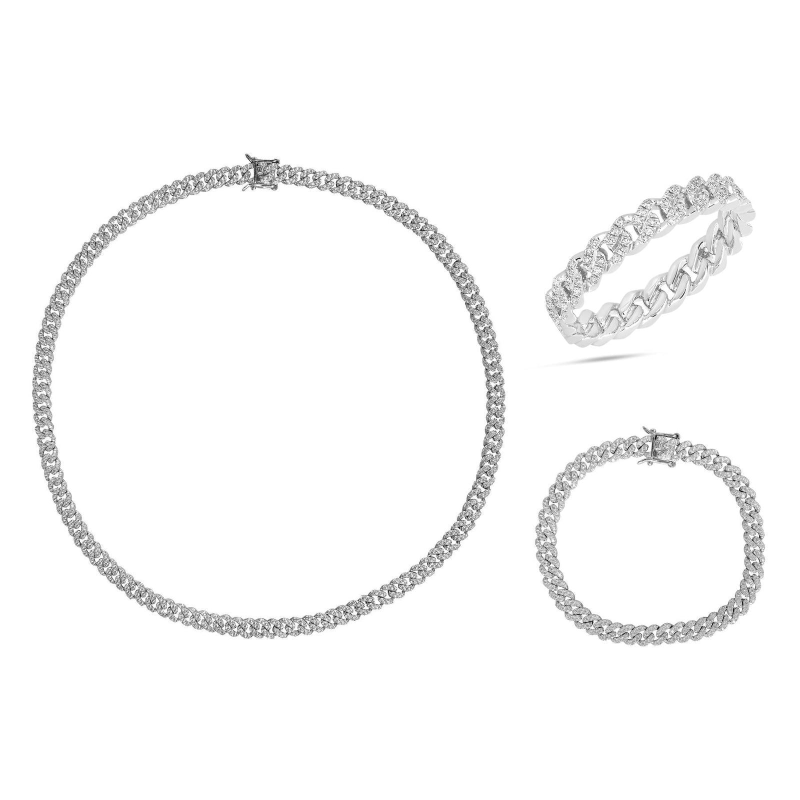 [PROMO SET] Capri Cuban Necklace Bracelet Ring Diamond Set