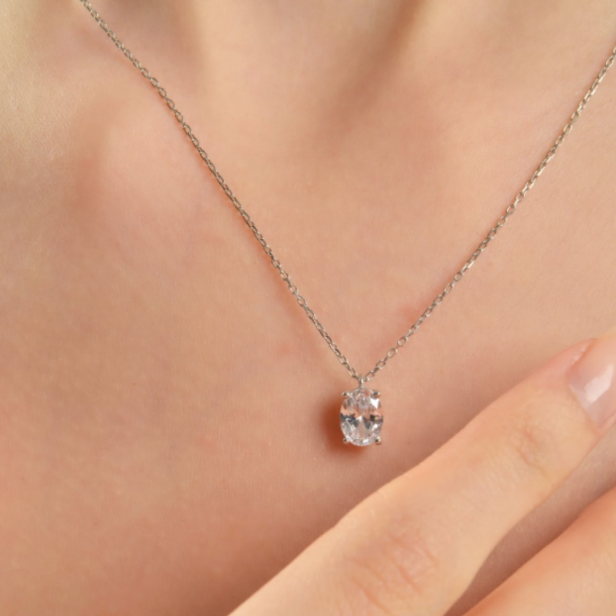 [PROMO SET] Ophelia Oval Necklace Ring Earrings Diamond Set