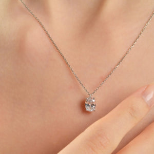 [PROMO SET] Ophelia Oval Necklace Earrings Diamond Set