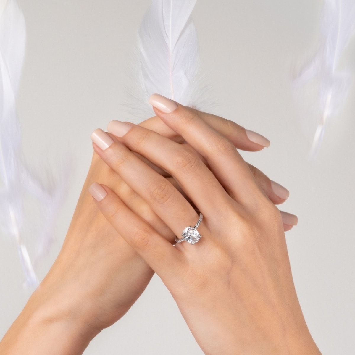 [PROMO SET] Ophelia Oval Necklace Ring Earrings Diamond Set