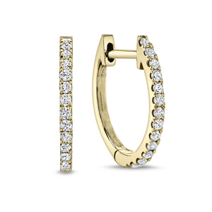 Eleonore Medium Hoop Diamond Earrings in 18k Gold Vermeil