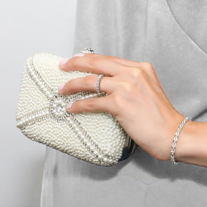 Georgette Emerald Diamond Bracelet in 18k White Gold Vermeil