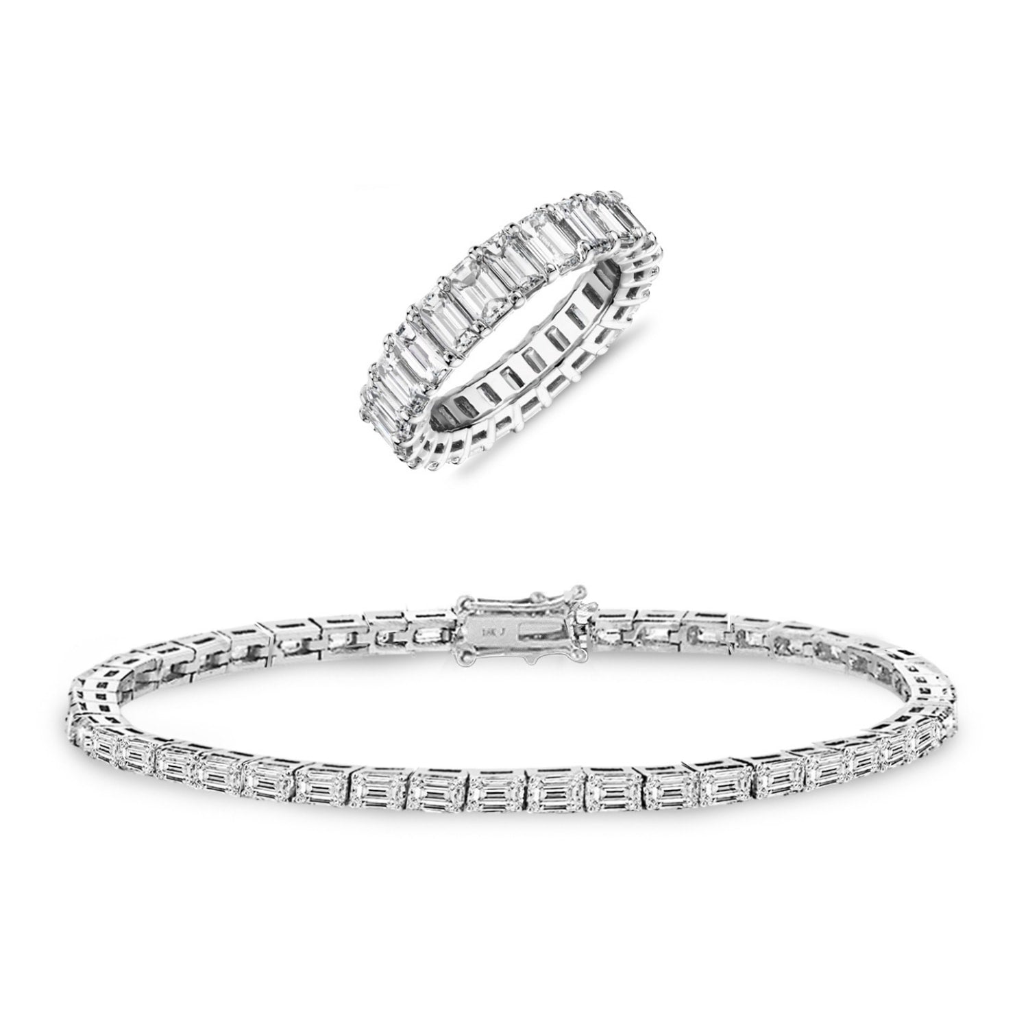 [PROMO SET] Georgette Emerald Bracelet Ring Diamond Set