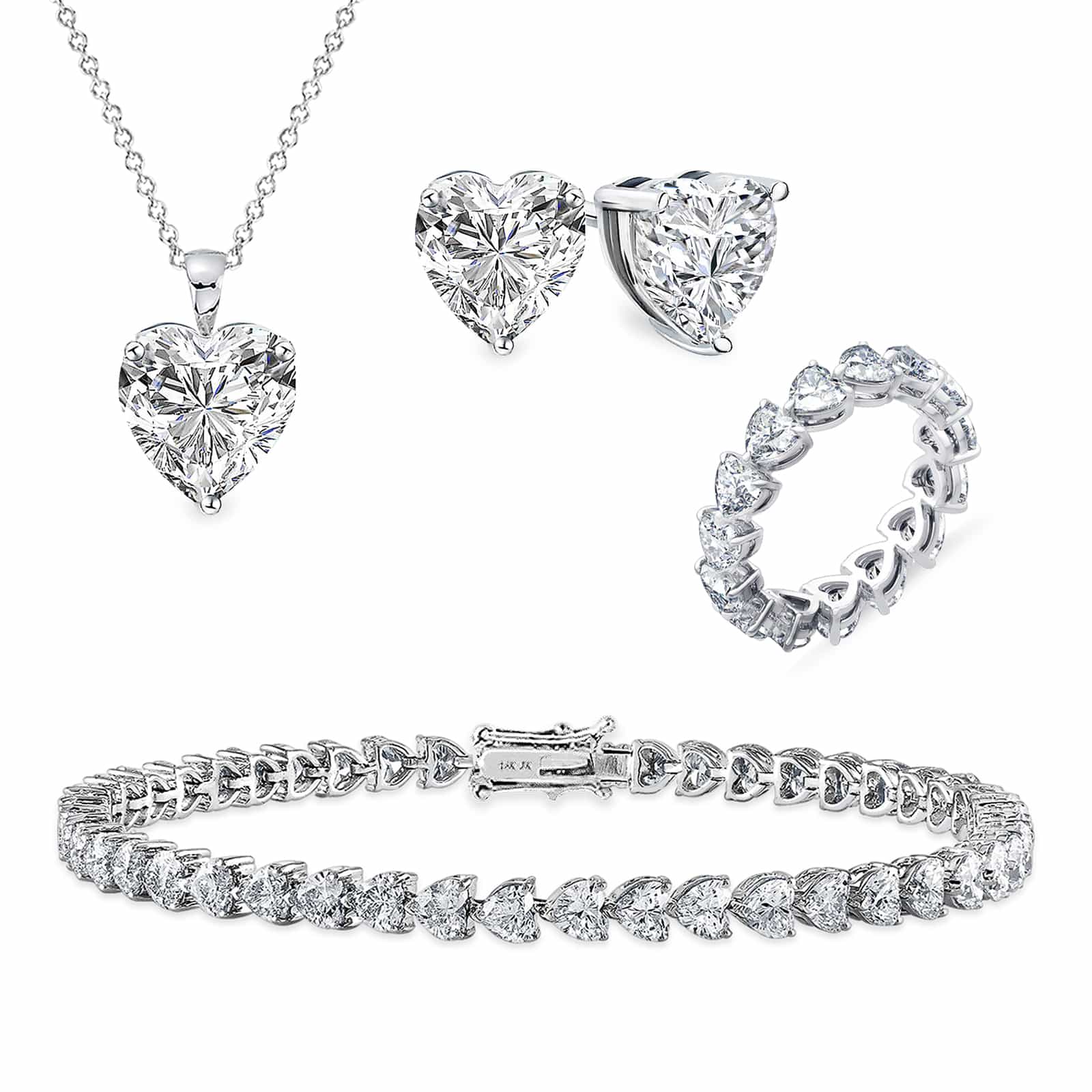 [PROMO SET] Florence Heart Full Diamond Set