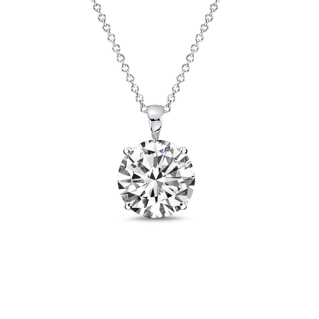 ネックレス・ペンダント Round Brilliant Necklace / 4 Prong #3713_White RosceGiovanniRoundPendant_1024