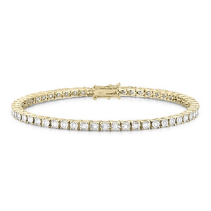 Monette 4 Prong Diamond Tennis Bracelet in 18k White Gold Vermeil ...